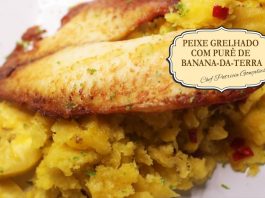 Peixe Grelhado com Purê de Banana-da-Terra